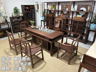 顺风顺水茶台 颜色：北美色 尺寸：1.8米、2米。宽80，高75